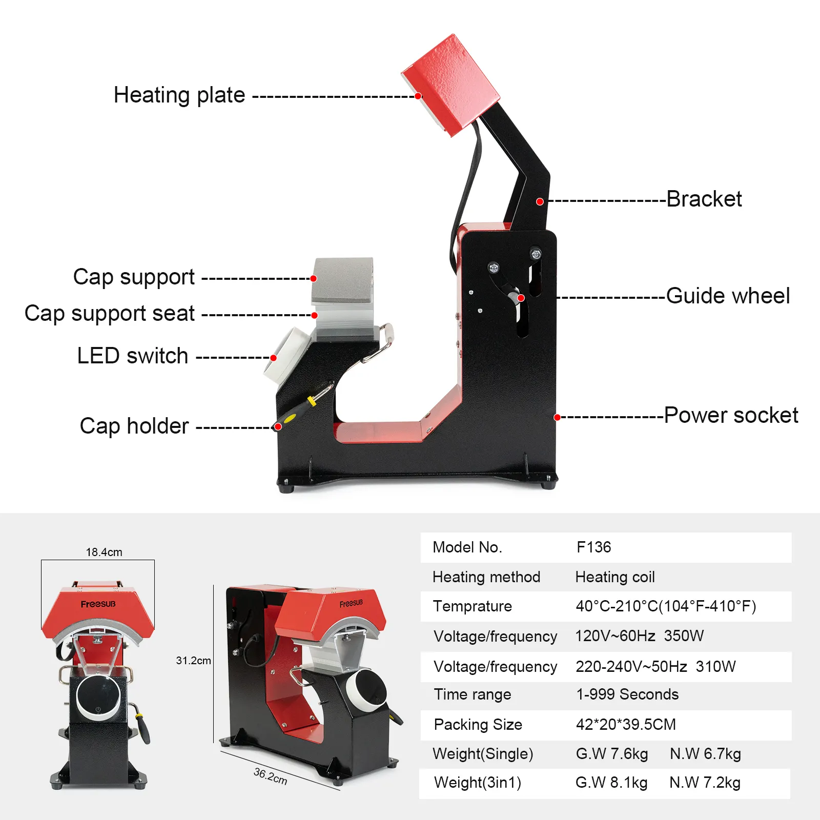 Presse à Chaud Automatique pour Casquette FREESUB