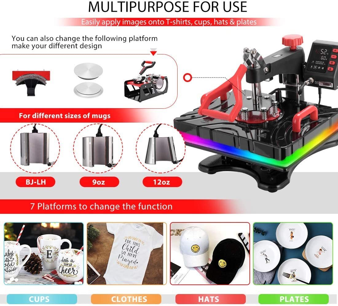Presse a chaud multifonctions 11 en 1 FREESUB P8100-11P